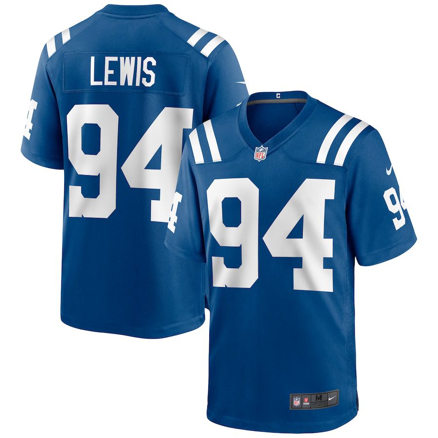 Men Indianapolis Colts #94 Tyquan Lewis Nike Royal Game NFL Jersey